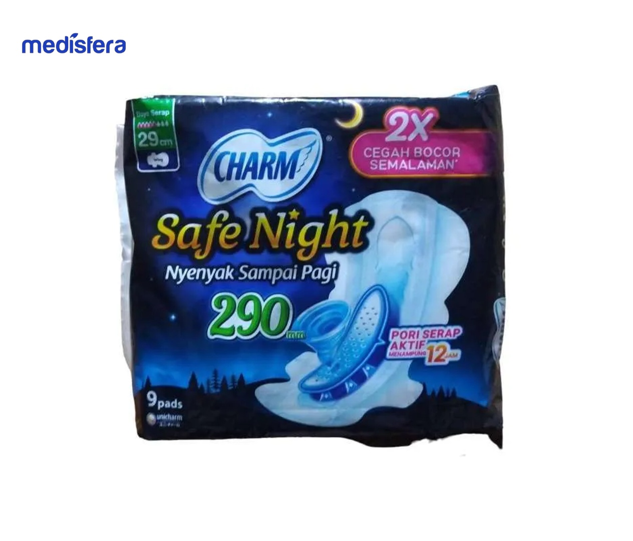 CHARM SAFE NIGHT WING 29CM (isi 9 pcs)